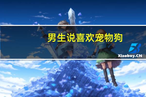 男生说喜欢宠物狗