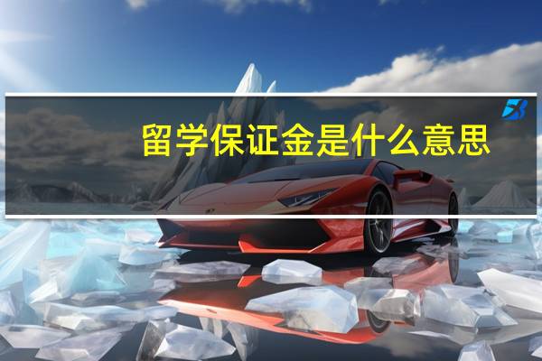 留学保证金是什么意思