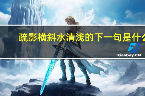 疏影横斜水清浅的下一句是什么