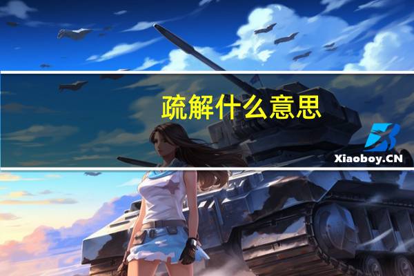 疏解什么意思