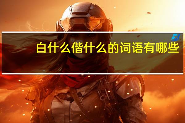 白什么偕什么的词语有哪些?