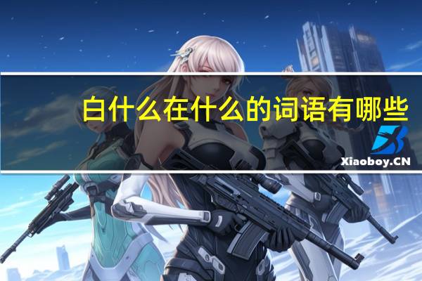 白什么在什么的词语有哪些?