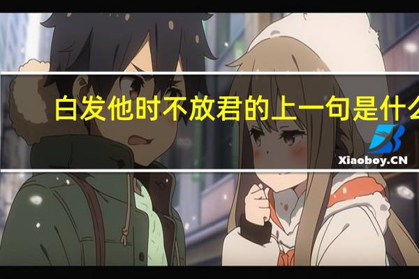 白发他时不放君的上一句是什么