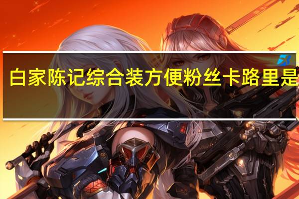 白家陈记 综合装方便粉丝卡路里是多少