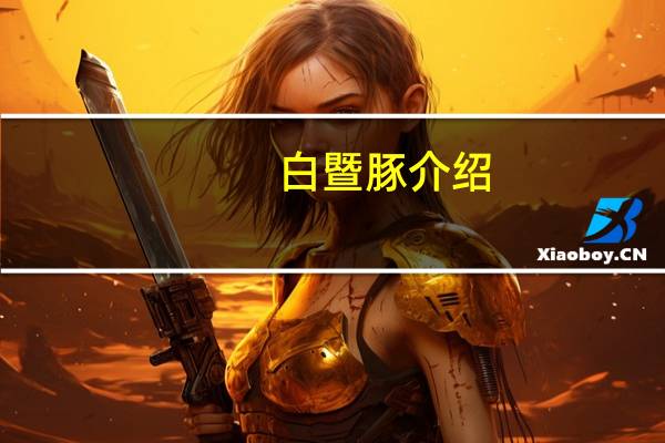 白暨豚介绍