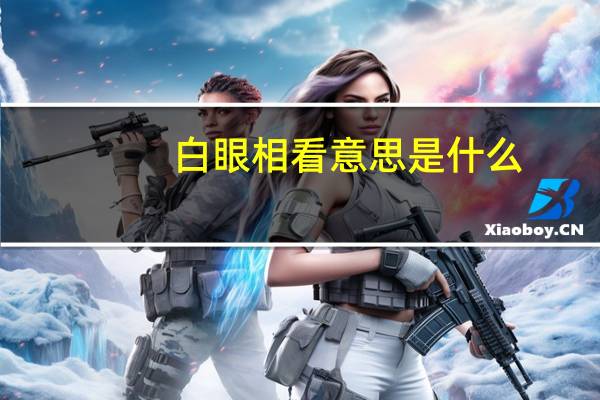白眼相看意思是什么