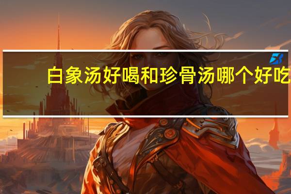 白象汤好喝和珍骨汤哪个好吃