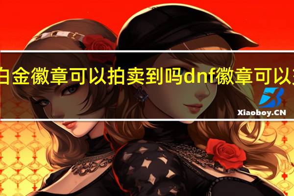 白金徽章可以拍卖到吗 dnf徽章可以交易吗