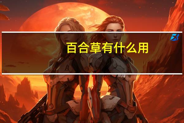 百合草有什么用