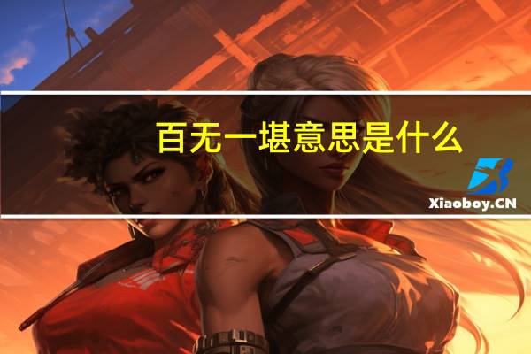 百无一堪意思是什么