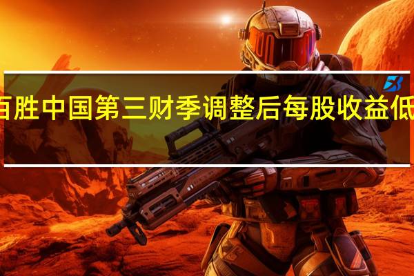 百胜中国第三财季调整后每股收益低于预期