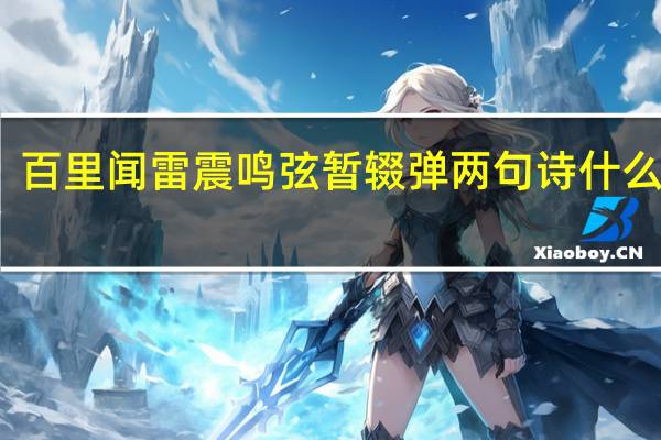 百里闻雷震鸣弦暂辍弹两句诗什么意思