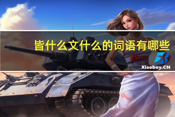 皆什么文什么的词语有哪些?