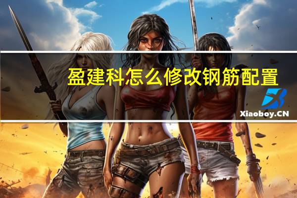盈建科怎么修改钢筋配置