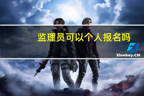 监理员可以个人报名吗