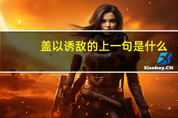 盖以诱敌的上一句是什么