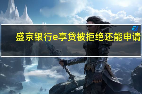 盛京银行e享贷被拒绝还能申请吗