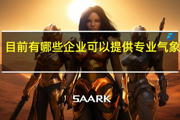 目前有哪些企业可以提供专业气象服务