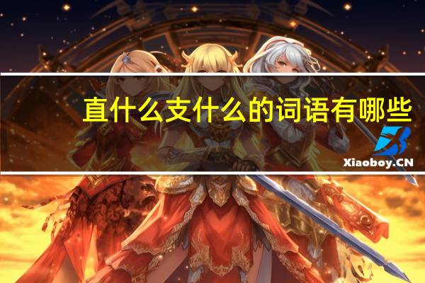 直什么支什么的词语有哪些?