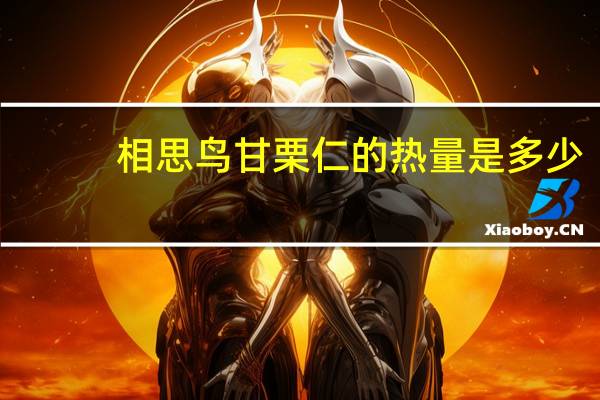 相思鸟 甘栗仁的热量是多少