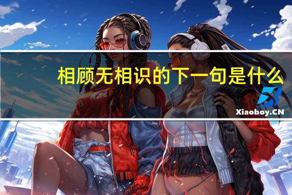 相顾无相识的下一句是什么