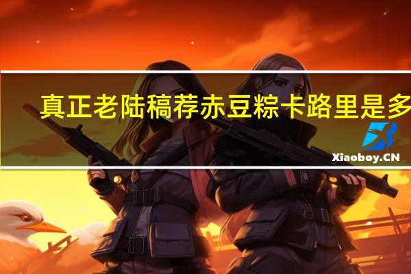 真正老陆稿荐 赤豆粽卡路里是多少
