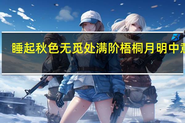 睡起秋色无觅处满阶梧桐月明中意思