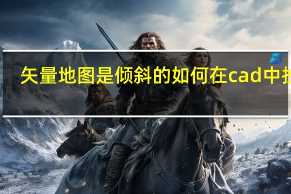 矢量地图是倾斜的如何在cad中拉直