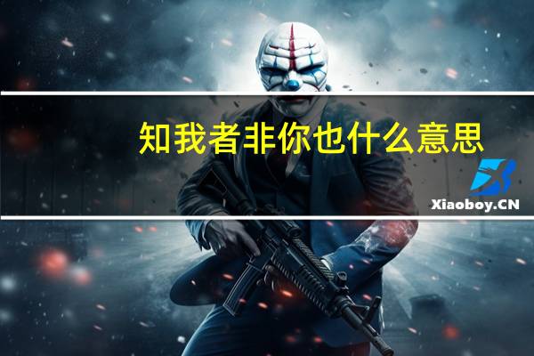 知我者非你也什么意思
