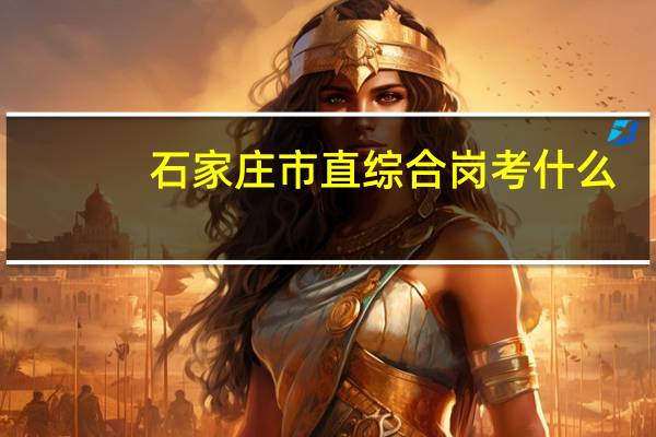 石家庄市直综合岗考什么