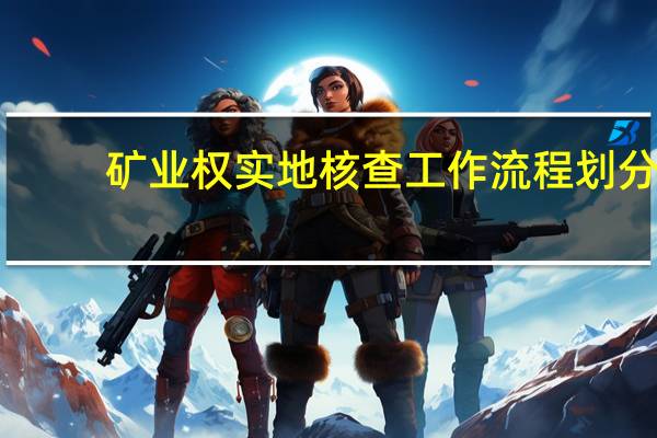 矿业权实地核查工作流程划分