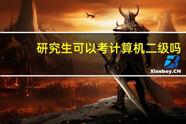 研究生可以考计算机二级吗