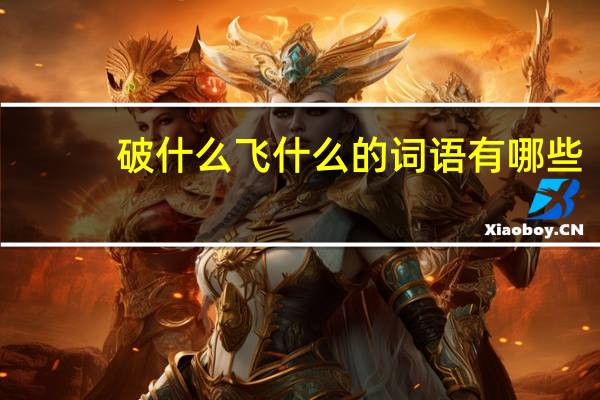 破什么飞什么的词语有哪些?