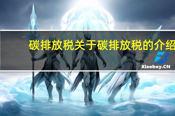 碳排放税 关于碳排放税的介绍