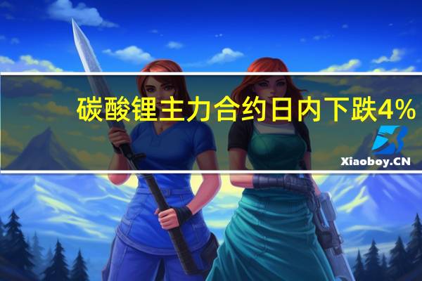 碳酸锂主力合约日内下跌4%
