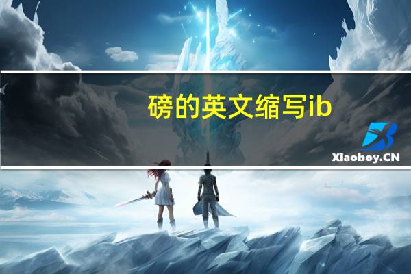 磅的英文缩写ib