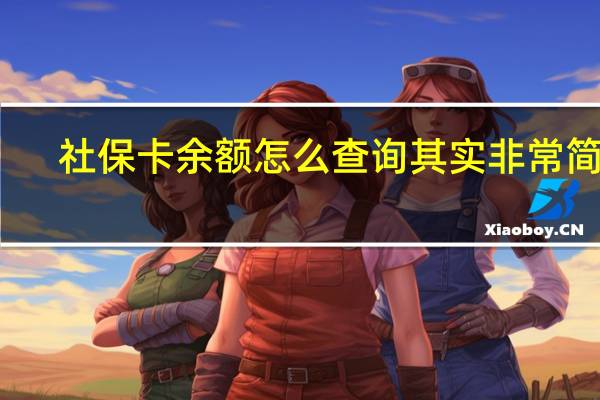 社保卡余额怎么查询 其实非常简单