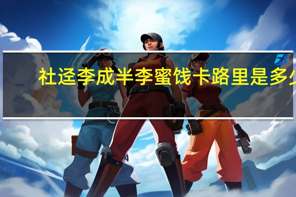 社迳李成 半李蜜饯卡路里是多少