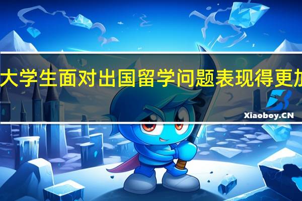福建省大学生面对出国留学问题表现得更加理性与成熟