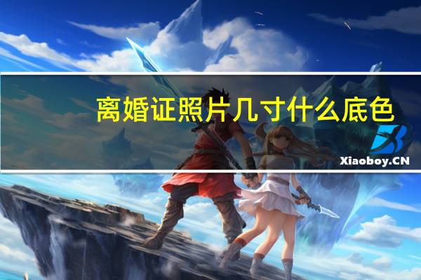 离婚证照片几寸什么底色