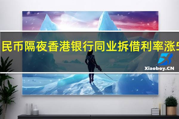 离岸人民币隔夜香港银行同业拆借利率（Hibor）涨51个基点至4.44%创2022年4月25日以来新高