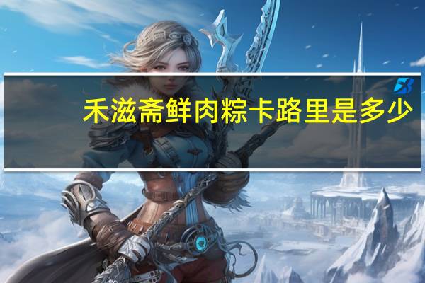 禾滋斋 鲜肉粽卡路里是多少