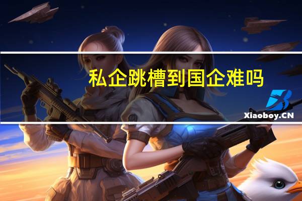 私企跳槽到国企难吗