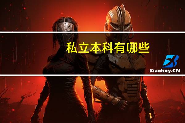 私立本科有哪些