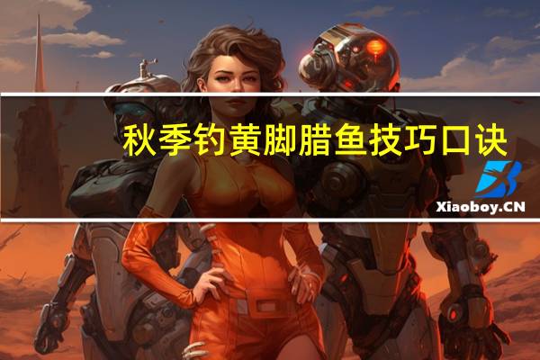 秋季钓黄脚腊鱼技巧口诀