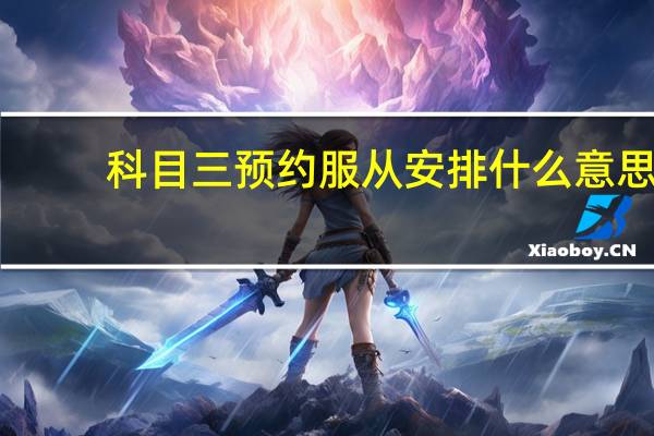 科目三预约服从安排什么意思
