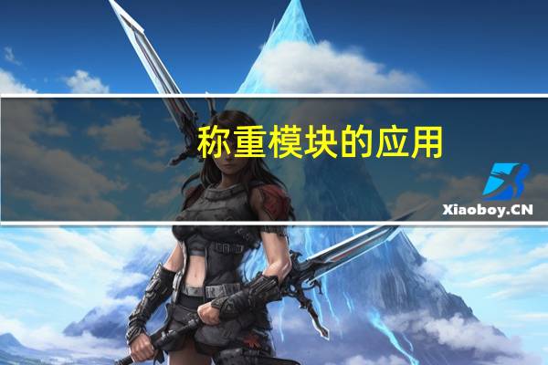 称重模块的应用：自动配料称重系统