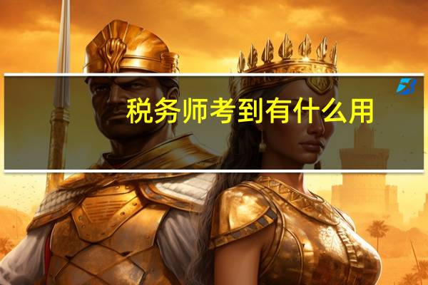 税务师考到有什么用