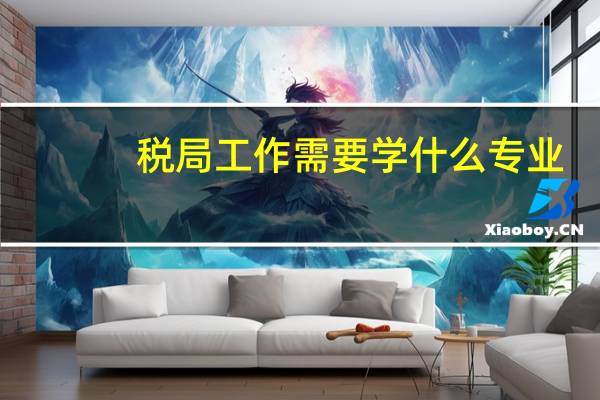 税局工作需要学什么专业