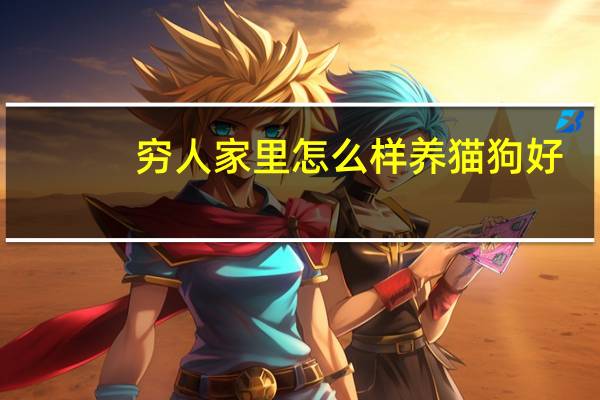 穷人家里怎么样养猫狗好